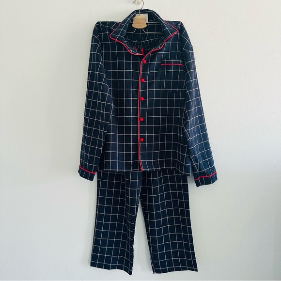 New The Happily Eva After Collection The Tonino Pajama Set XS 100% Cotton Plaid - Picture 8 of 15